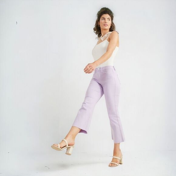 Hill House Women M Lavender Claire Structured High Waist Kick Crop Work … - Picture 1 of 11